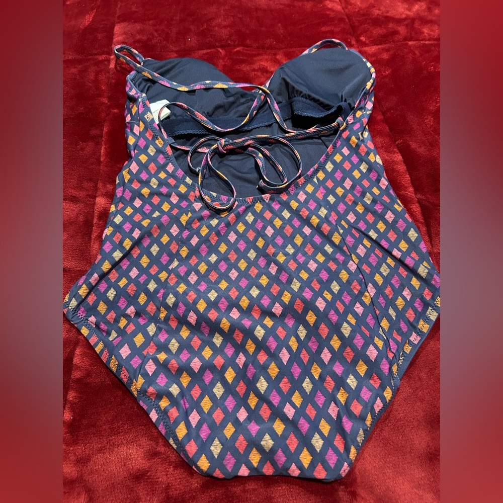 Gap Multicolor Diamond Pattern One Piece Swimsuit - image 2